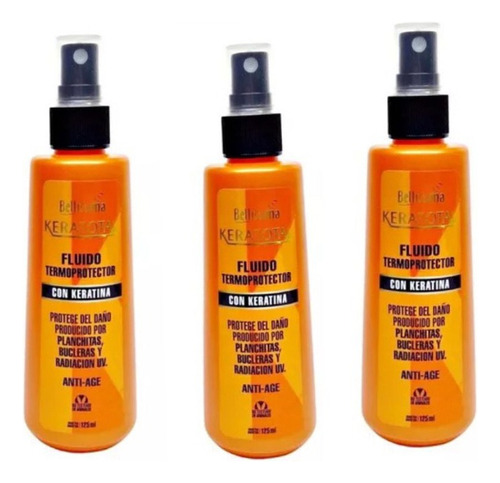 Fluido Termoprotector Keratotal X 125 Ml Bellissima X3