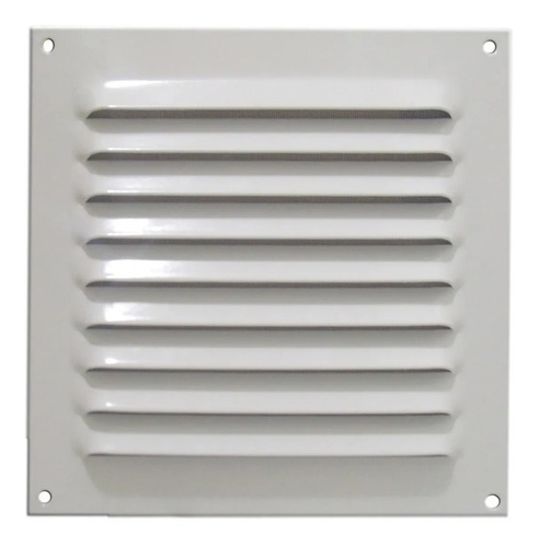Imagem 2 de 5 de Kit 20 Grades Ventilação Quadrada Alumínio Branca Itc 20x20