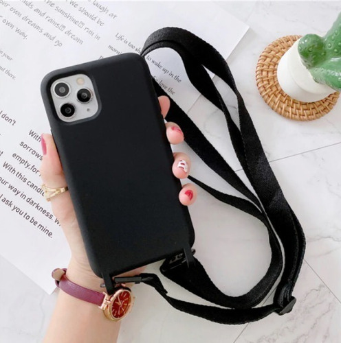 Imagem 2 de 4 de Case Capa iPhone 13 Pro Silicone Com Alça Integrada