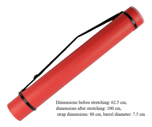 Tubos Extensibles Para Carteles, Estuche De Transporte Rojo
