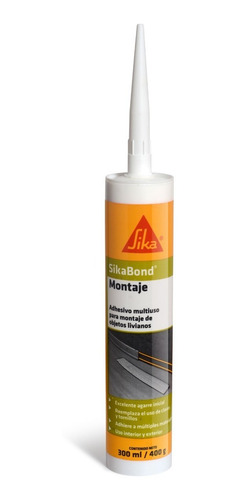 Imagen 1 de 1 de Adhesivo Montaje Sikabond X 300 Ml
