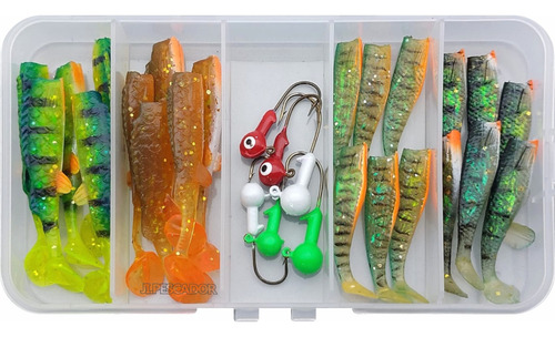  Kit 28 Señuelos Blandos Alevinos Pesca Multi-especies