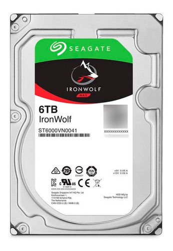 Disco Duro 6tb Seagate Ironwolf Sata 3.5'' Red Nas 24/7 New