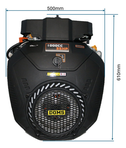 Motor Estacionario Doms 1000cc, 35hp, V-twin.