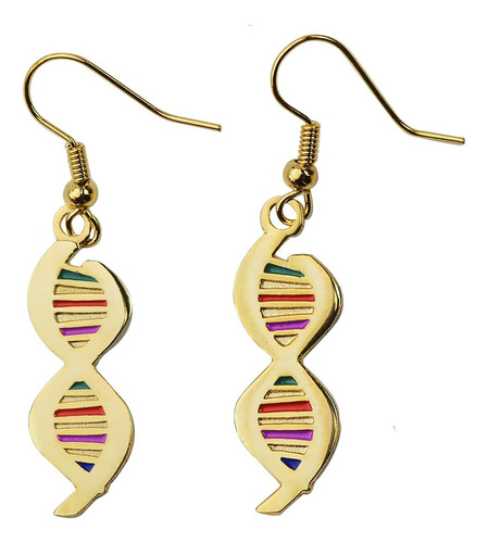 Pendientes Dna Con Color - [oro][1 Alto]