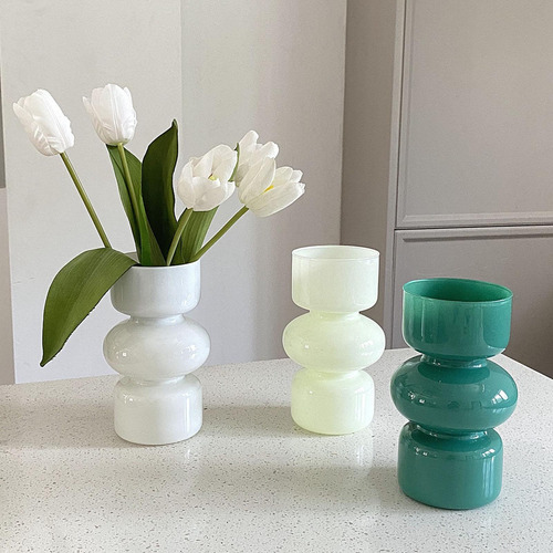 Vaso De Vidro Decorativo Vaso Flor Recipiente Nordic Mesa