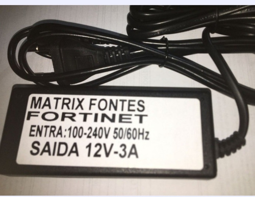 Fonte Cabo Para Firewall Fortigate E Fortinet 12v3a /60 D