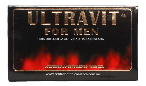 Ultravit Caja 28 Capsulas Naturales 1000 Mg Para Hombre Sabor Insaboro