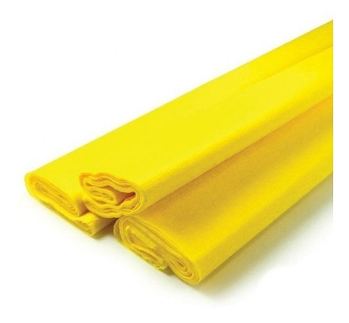 Papel Crepe Amarillo X 10 Unidades