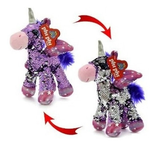 Peluche Unicornio 29 Cm Lentejuelas Phiphi Cha Educando