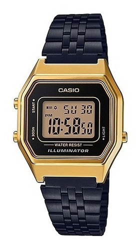 Relógio Casio Vintage La680wegb1adf Preto/dourado