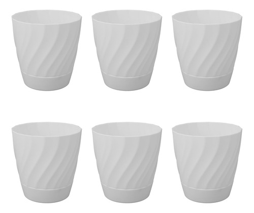 Maceta De Plástico Para Plantas De Jardinería, 6 Unidades