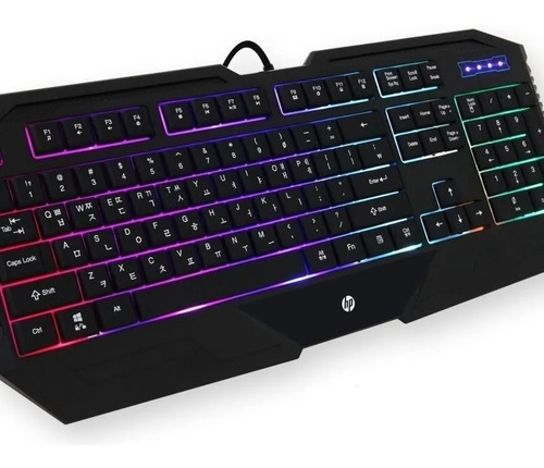 Imagen 2 de 10 de Teclado Gamer Hp K110 Rgb Rainbow Usb Español Con Luces