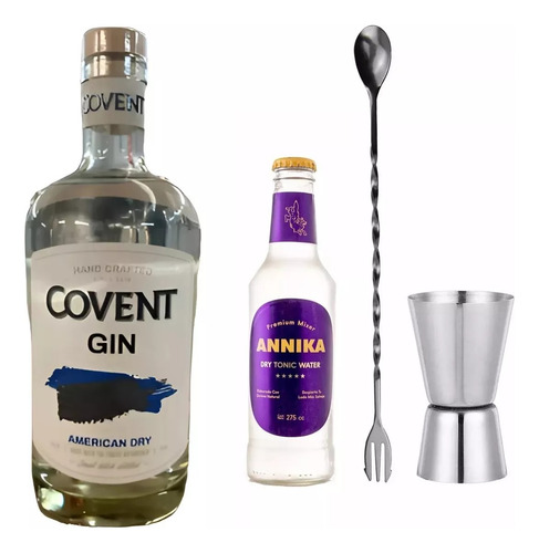 Combo Gin Covent American Dry + Tonica + Set Cocteleria