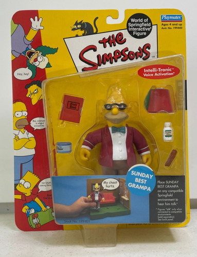 The Simpsons Series 9 Sunday Best Grampa 2002 Playmates 13cm