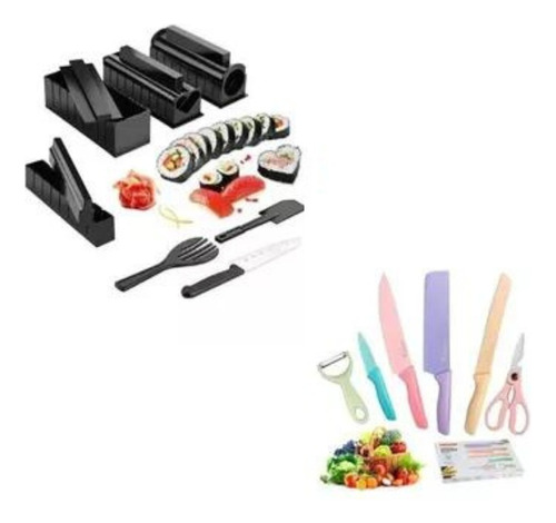 Juego De Moldes Herramientas Para Hacer Sushi + Set Cuchillo