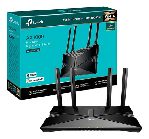 Tp-link - Router Wifi 6 Doble Banda Gigabit Ax3000 3000 Mbps