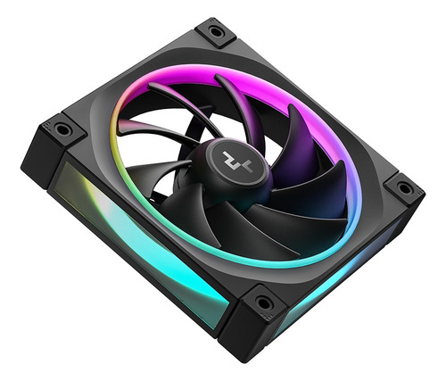 Kit De 3 Ventiladores Deepcool Gamer Fl12 120mm Argb Pwm Bk Led Negro
