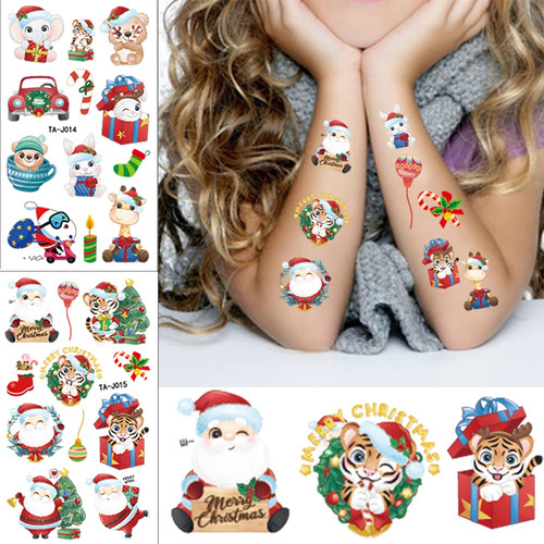 116 Piezas Tatuaje Temporal De Navidad Para Niños Santa Clau