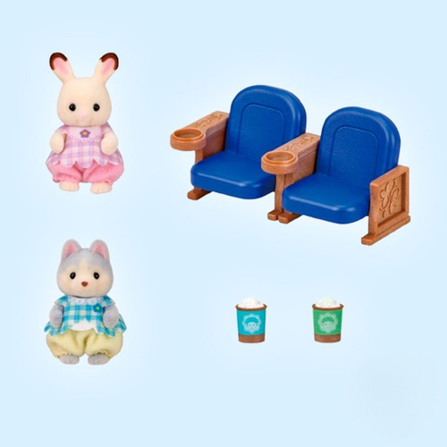 Sylvanian Families Teatro Conejo Chocolate Azul Husky