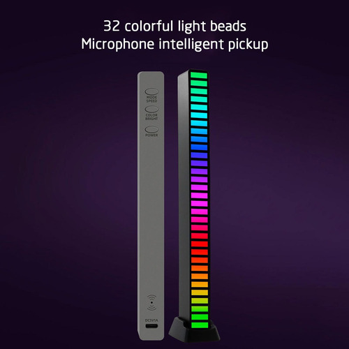 Lámpara De Captación Led Rgb De 18 Colores Con Control De So