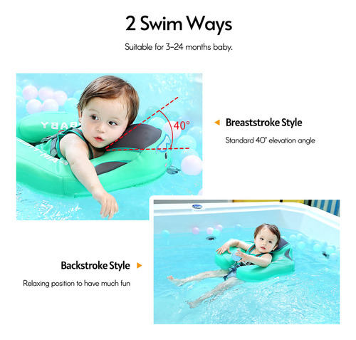 S+ Entrenador De Natación Baby Float For 3 A 24 Meses