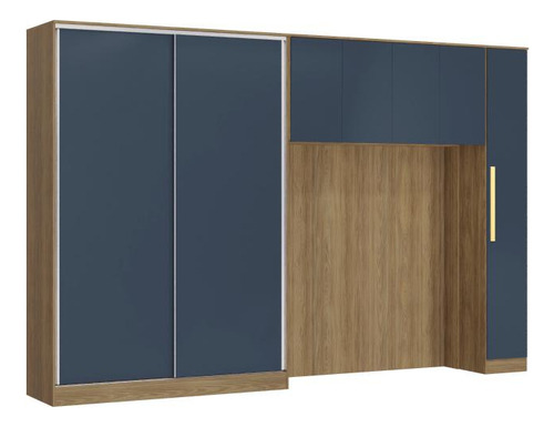 Quarto Modular Kappesberg Adapt Azul Profundo 5 Pç 349cm