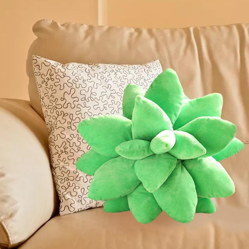 3x 3d Suculentas Tiro Almohada Novedad Sofá Suave Y