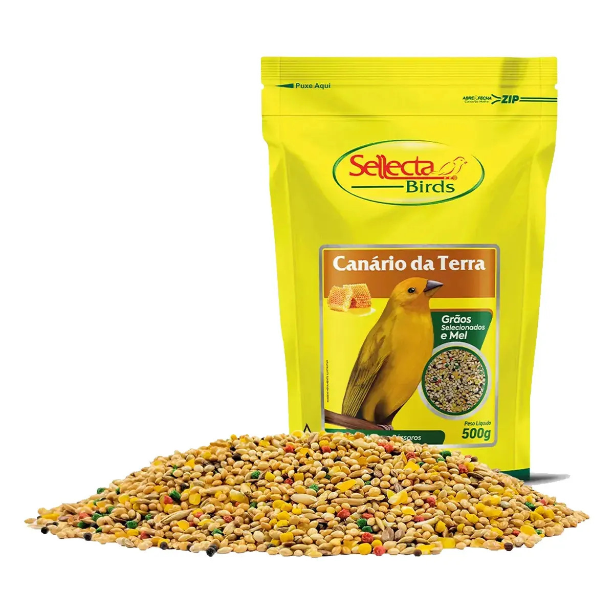Sellecta Canário do Reino Grãos Selecionados e Mel 500g - Nutrição e beleza