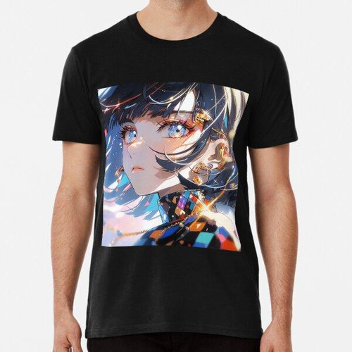 Remera Ojos Reflectantes Mirada Cósmica Chica Anime Algodon 