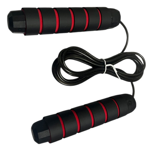 Cuerda Para Saltar, Cuerda De Ejercicio Ajustable 3 Metros Negro Con Rojo