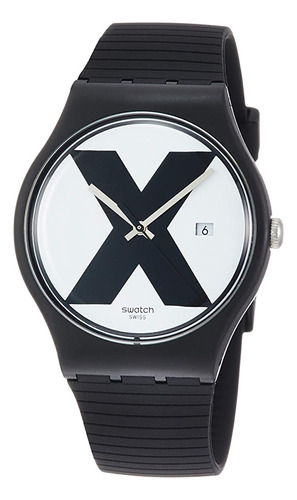 Reloj Swatch Xx Con Clasificación Black White Dial Black Sil