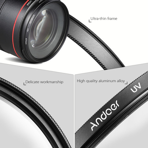 Kit De Filtro De Lente Andoer Uv+cpl+fld+nd De 52 Mm (nd2, N