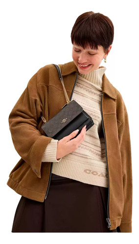 Bolsa Bandolera Coach Mini Klare Color Walnut Black