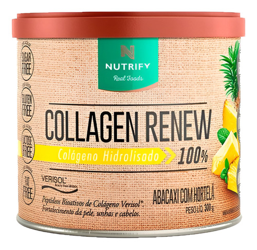 Collagen Renew Verisol (300g) - Sabor: Abacaxi Com Hortelã Abacaxi