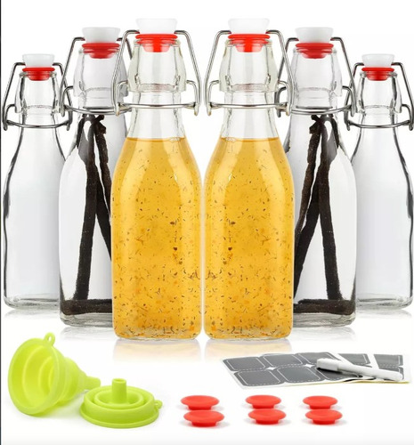 Botella Vidrio Pico Abatible Ideal Fermentación 500cc (x5)