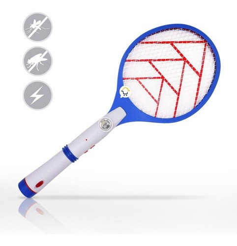 Imagen 4 de 7 de Raqueta Eléctrica Mata Zancudos Moscas Mosquitos Linterna