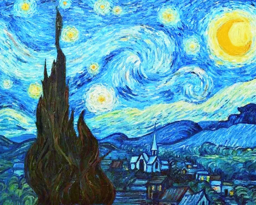 Cuadro La Noche Estrellada Y Otros Van Gogh 70 X 90