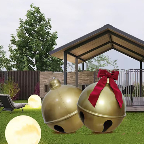 Adorno Gigante Con Forma De Bola De Navidad Inflable, Color