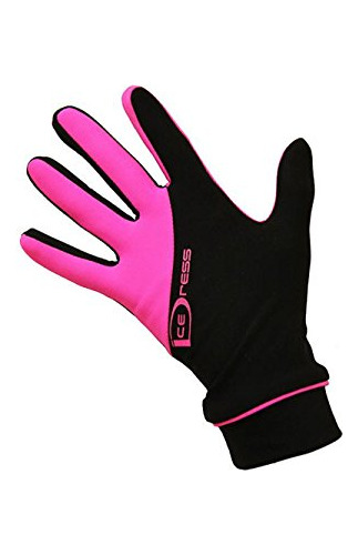 Icedress Two Color Thermal Figure Skating Gloves Sport (bla
