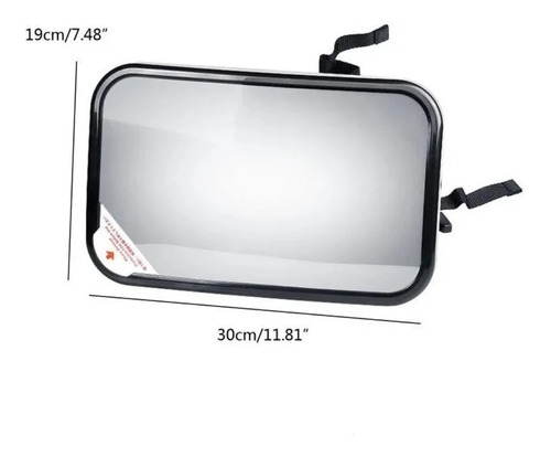 Imagen 3 de 4 de Espejo Bebé Retrovisor Alta Calidad Rectangular.