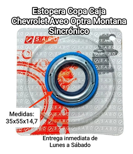 Estopera Copa Caja Chevrolet Aveo Optra Sincronico Sabo