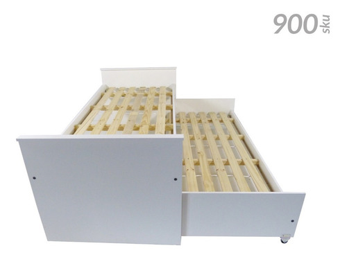 Imagen 4 de 8 de Cama Nido Con Carro Cama 1 Plaza Melamina Reforzada 900+