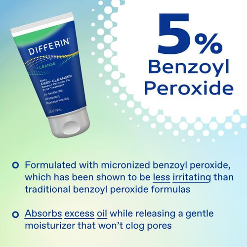 Jabón Facial Differin Acne Con Peróxido De Benzoilo Al 5%, 1