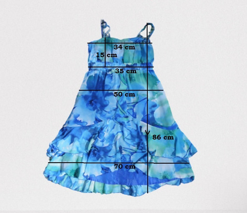Vestido Gasa Vuelo. Talle Xs. Importado.