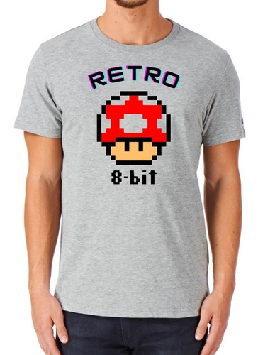 Remera - Super Mario Bros - 8 Bits Retro