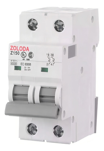 Termica Bipolar 2x63 A Zoloda Termomagnetica 2x63a