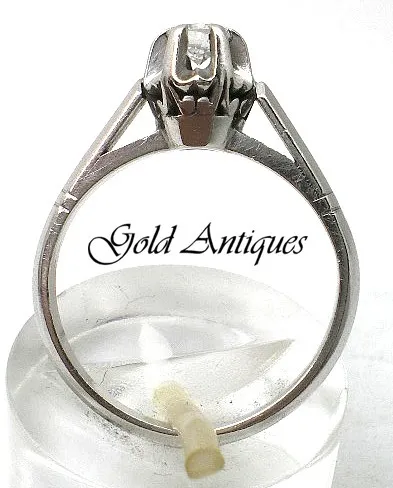 Anillo Solitario De Platino 950 Y Brillante De 0.25 Ct