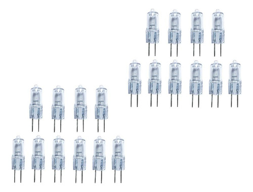 20 Bombillas Blancas Cálidas De Cápsula Halógena G4 6v De