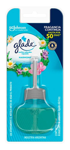 Glade Aceites Naturales Harmony Repuesto Aromatizante 3c